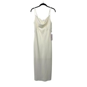 BHLDN Cali Satin Charmeuse Slip Dress Oyster Cream Ivory Size‎ 4 Anthropologie
